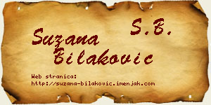 Suzana Bilaković vizit kartica